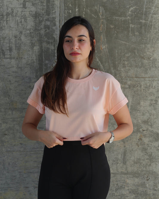 Core Crop Top - Coral