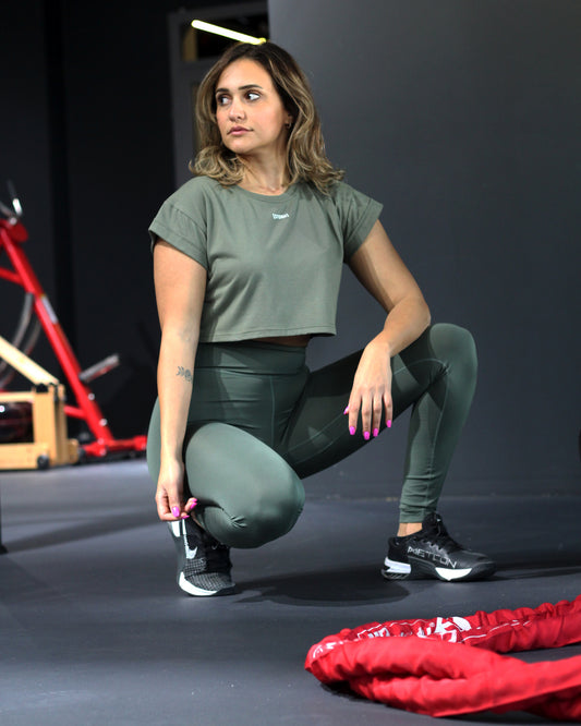 Trust Crop Top - Sage Green
