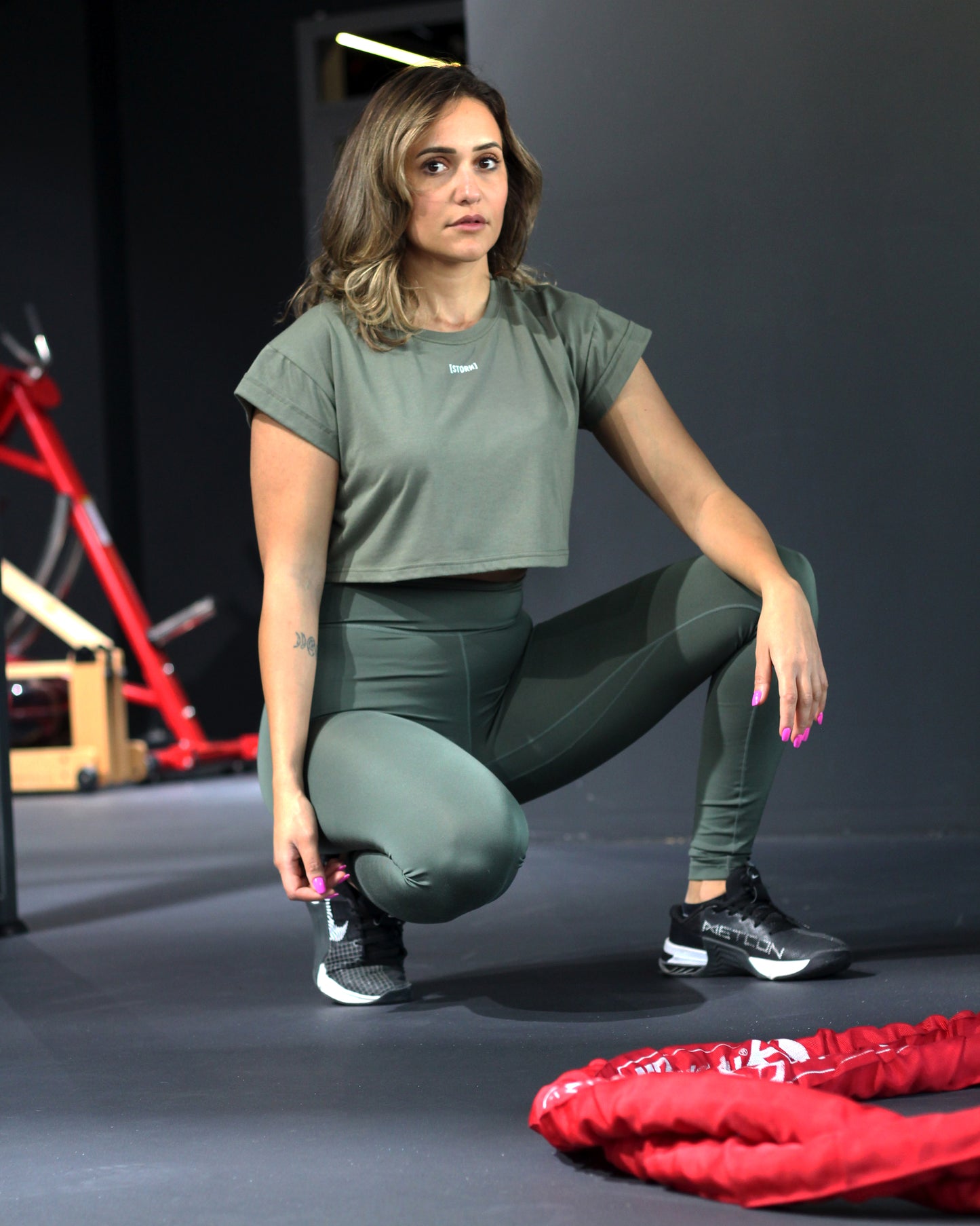 Trust Crop Top - Sage Green