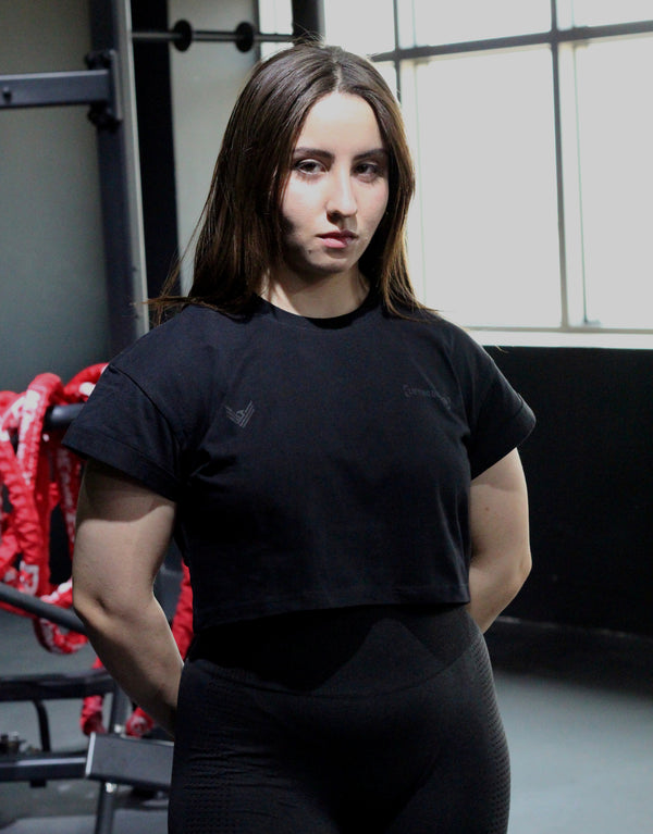 Lifting Division Crop Top - Black