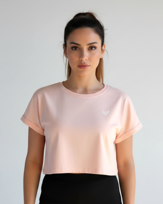 Haut court basique Core - Corail pâle