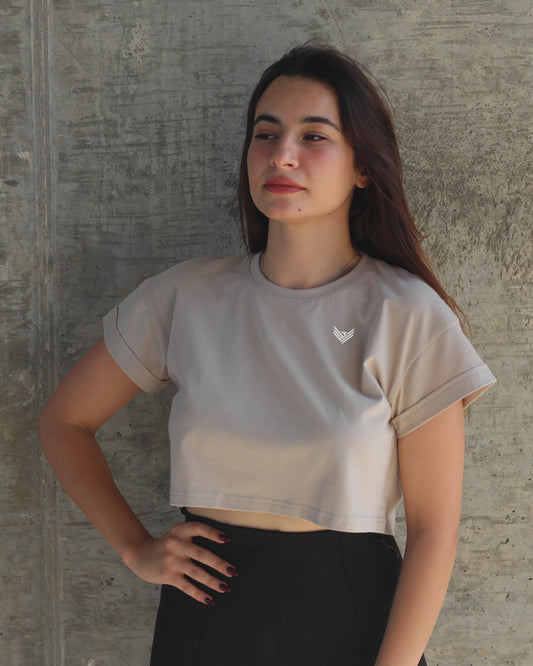 Core Crop Top - Sand