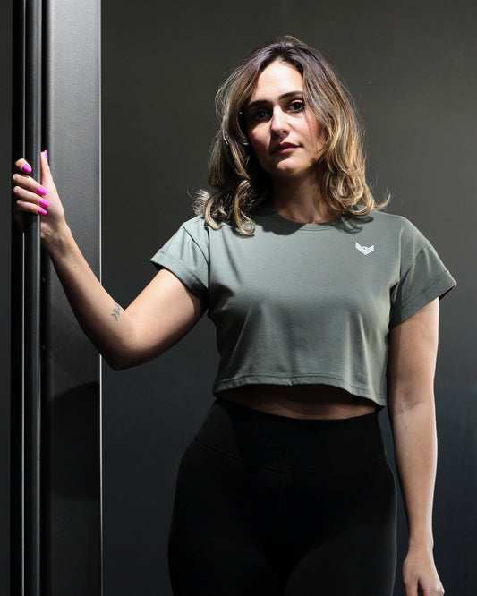 Core Crop Top - Sage Green