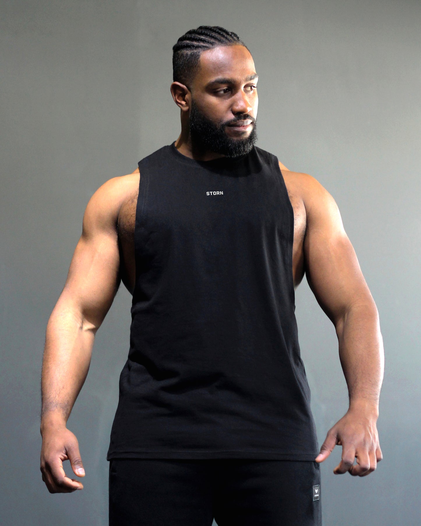 Essential Drop Arm Tank - Black