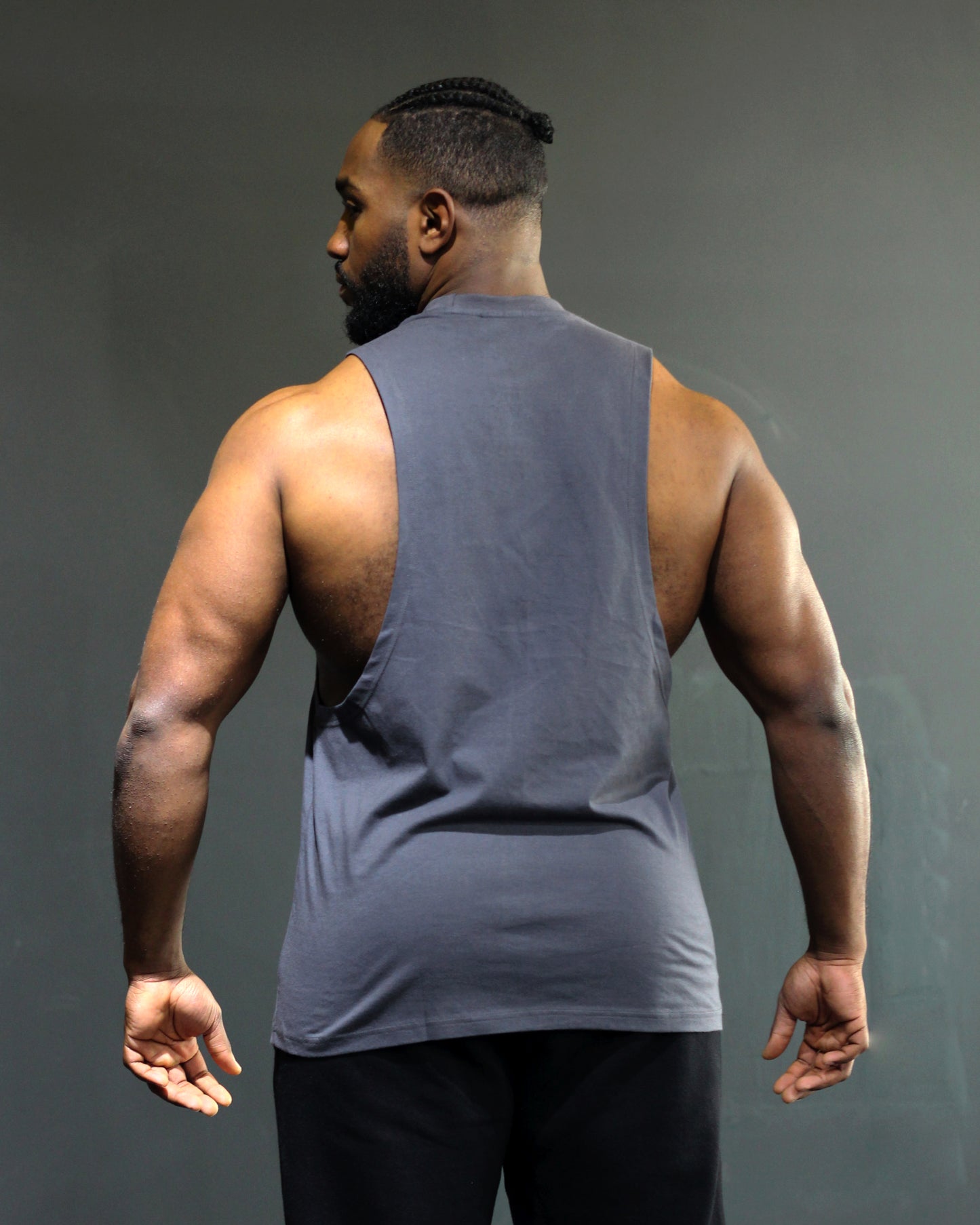 Essential Drop Arm Tank - Dark Grey