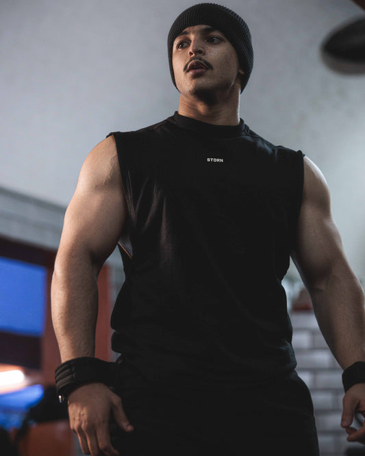 Essential Oversized Tank - Black