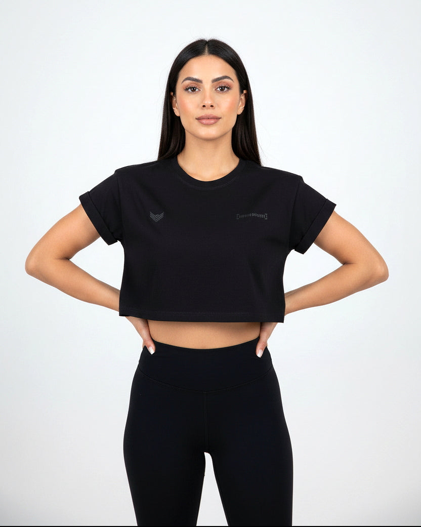 Lifting Division Crop Top - Black