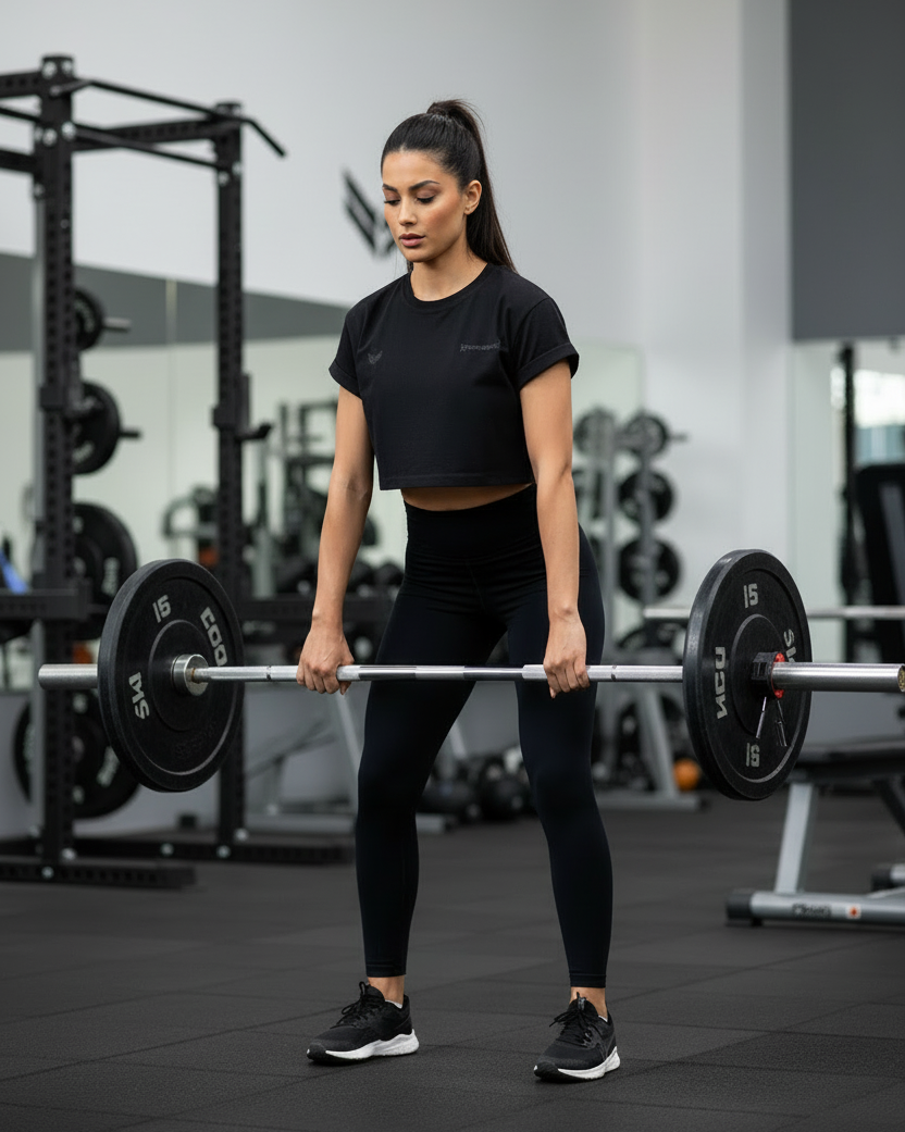 Lifting Division Crop Top - Black