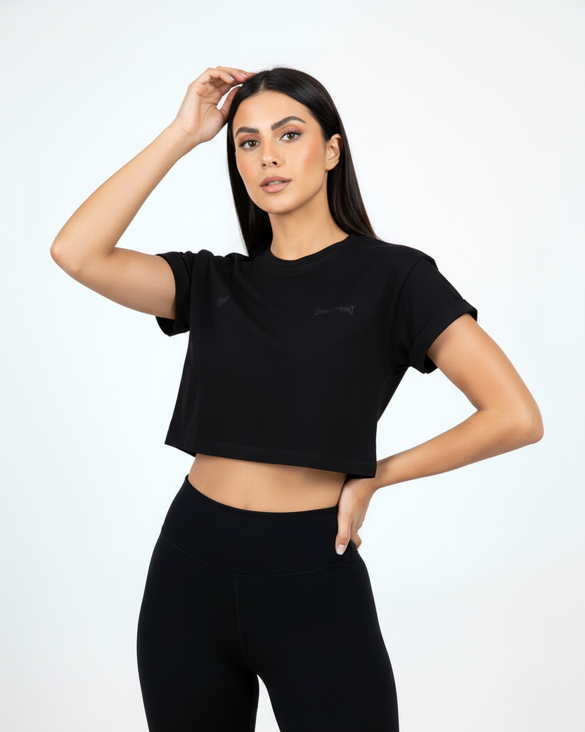 Lifting Division Crop Top - Black