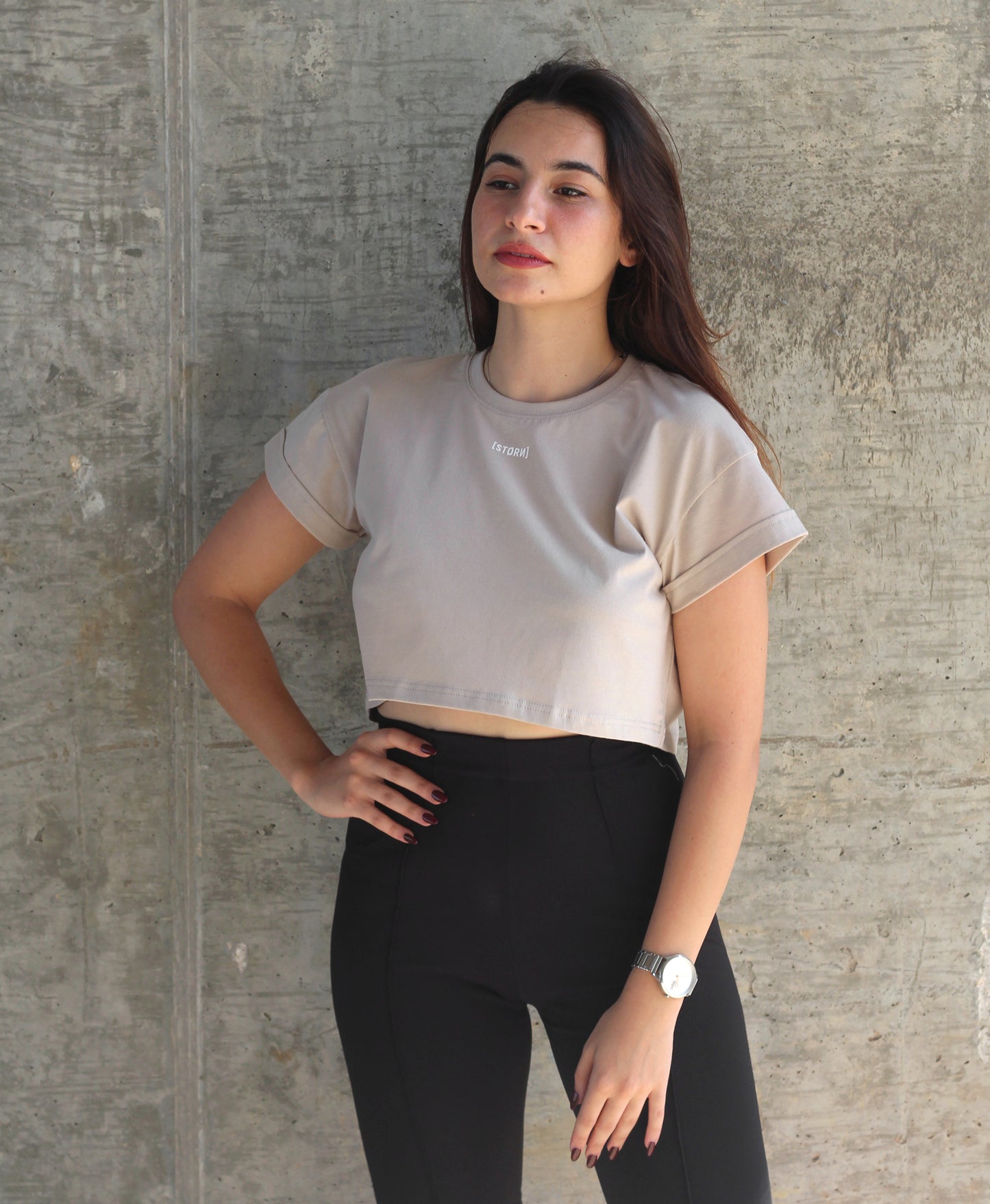 Trust Basic Crop Top - Sand