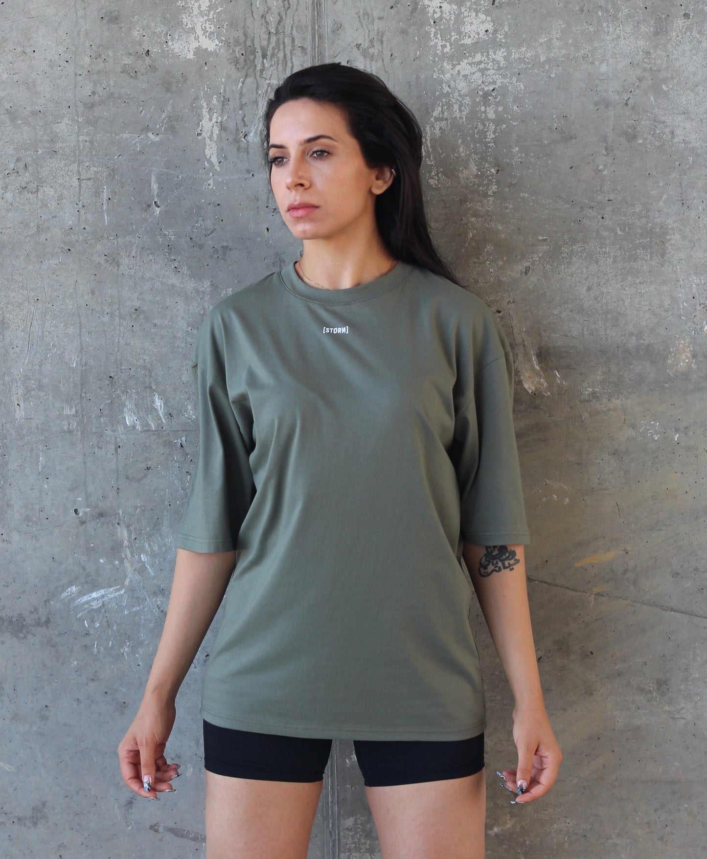 Trust Oversized Tee - Sage Green